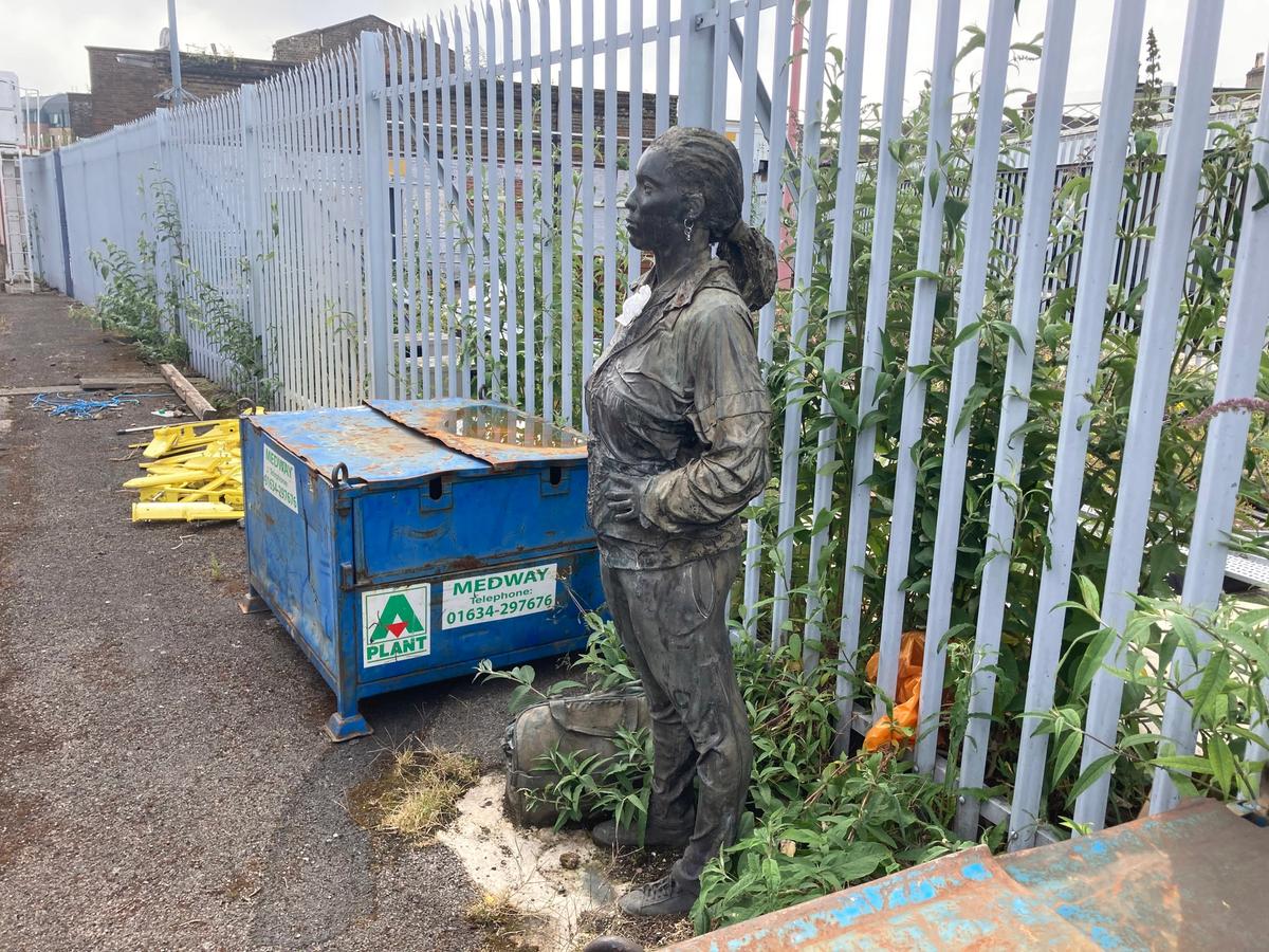 One of the three works by Kevin Atherton called Platforms Piece (1986) Photo: Mark Francis