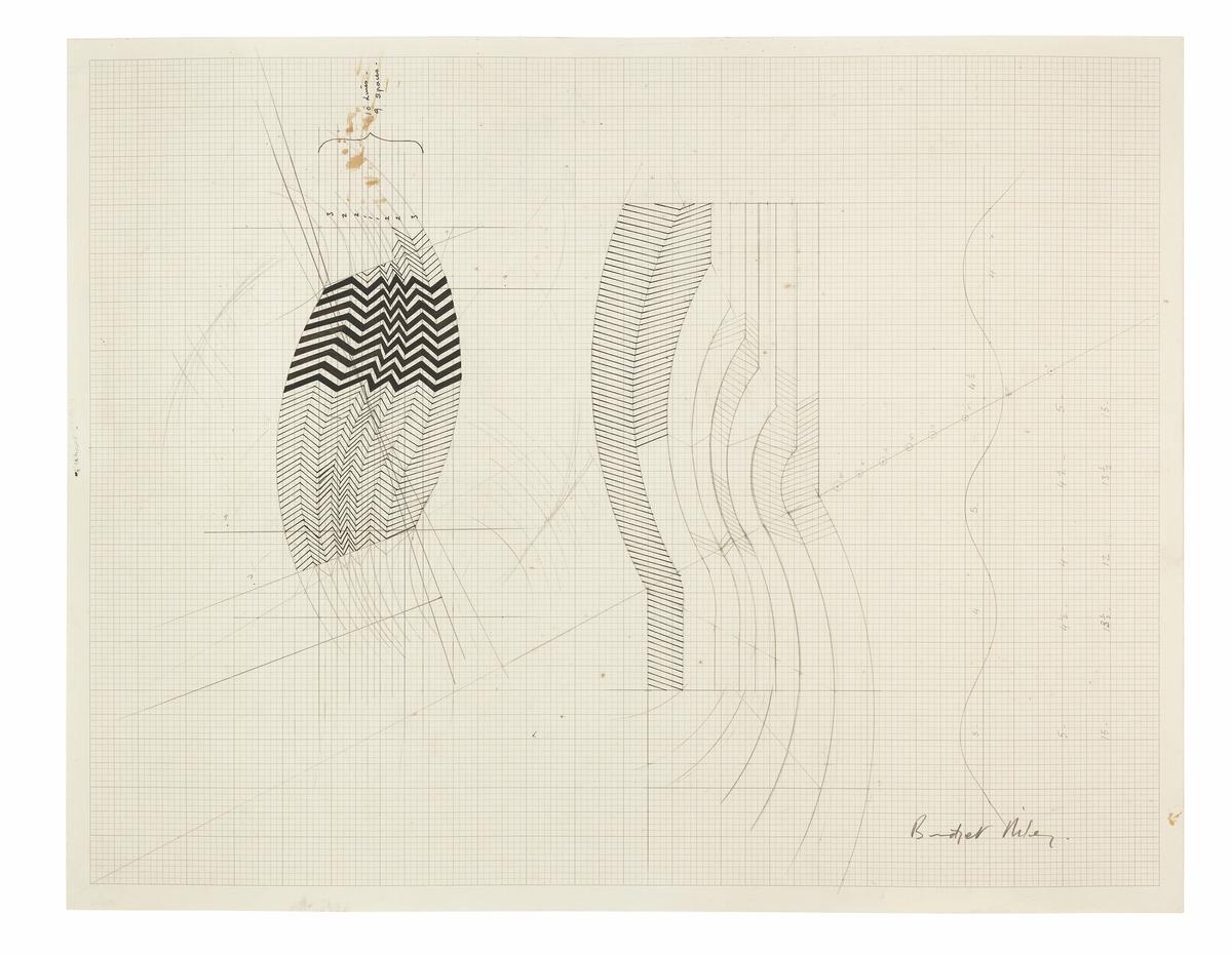 Untitled Study, 1963 Bridget Riley, 2021