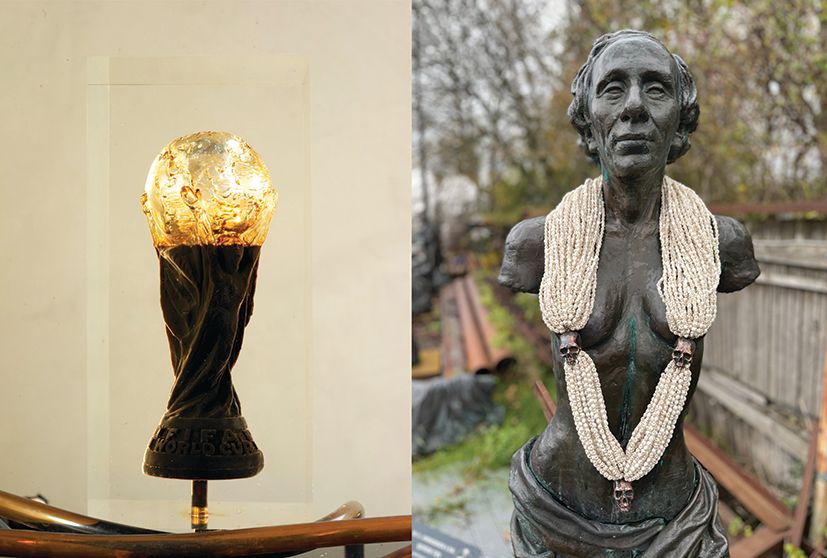 Artists protest against human rights abuses in Qatar as Fifa World Cup opens