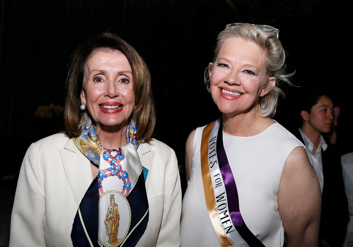 Speaker of the House Nancy Pelosi and the National Portrait Gallery's director Kim Sajet at the opening of Votes for Women: a Portrait of Persistence Photo: Paul Morigi/AP Images for National Portrait Gallery