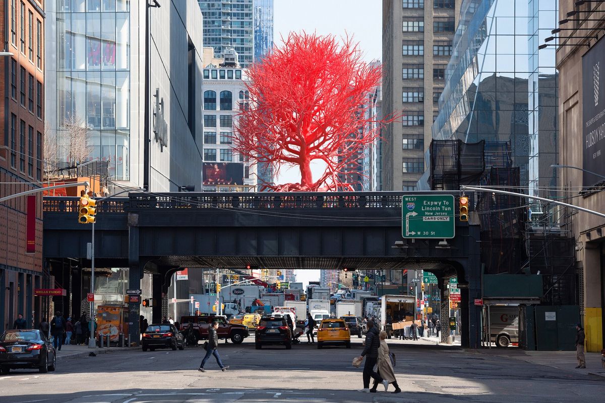 Pamela Rosenkranz, Old Tree (rendering), a High Line Plinth commission Pamela Rosenkranz and the High Line