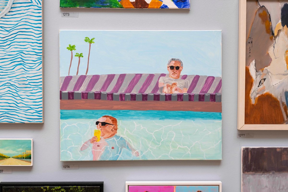 Joe Lycett, I DRINK A CRISP, COLD BEER IN A POOL IN LOS ANGELES WHILE GARY LINEKER LOOKS ON IN DISGUST
Photo: © Royal Academy of Arts, London / David Parry.
