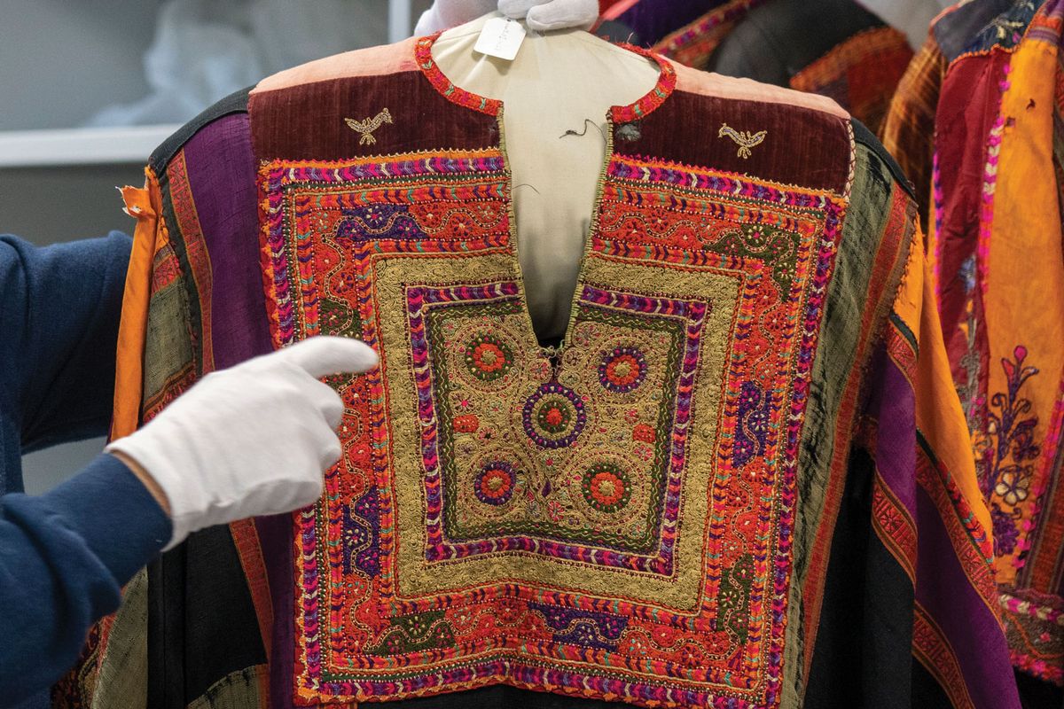 A Palestinian embroidered thobe from Bethlehem, 1920-39, in the collection of the Palestinian Museum in Birzeit Photo: Hareth Yousef; © the Palestinian Museum