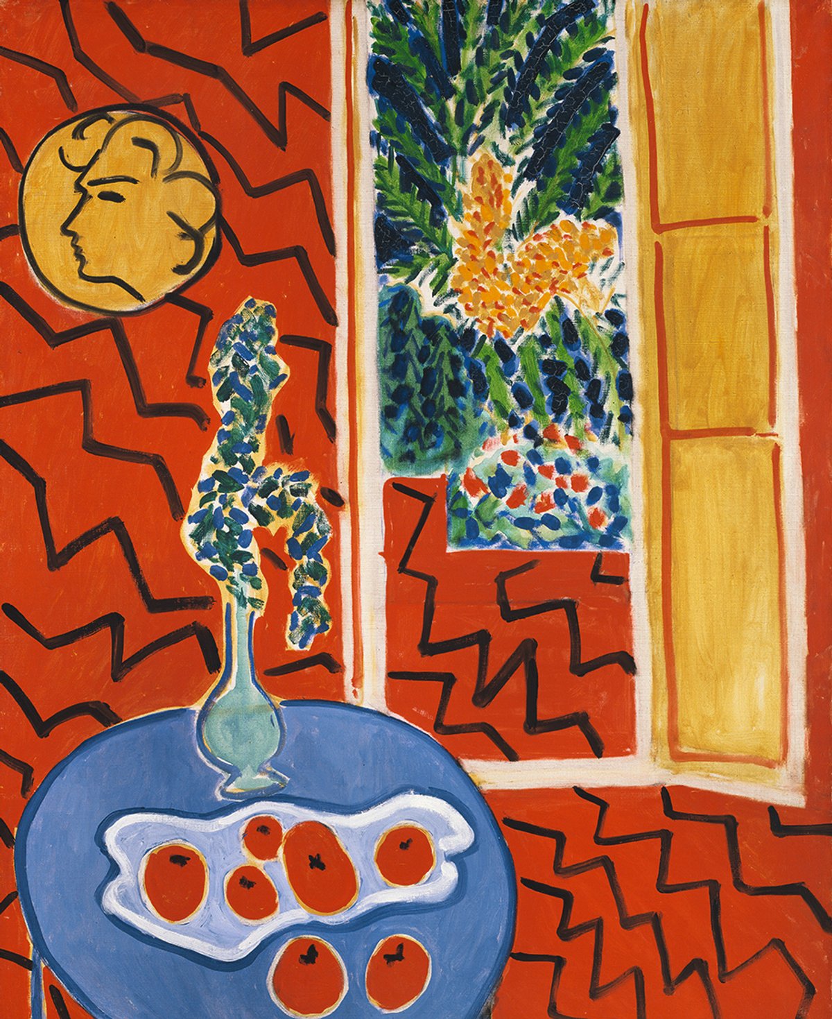 Henri Matisse’s Intérieur rouge, nature morte sur table bleue (1947) from the Grand Palais show © BPK, Berlin, Dist. GrandPalaisRmn/Walter Klein