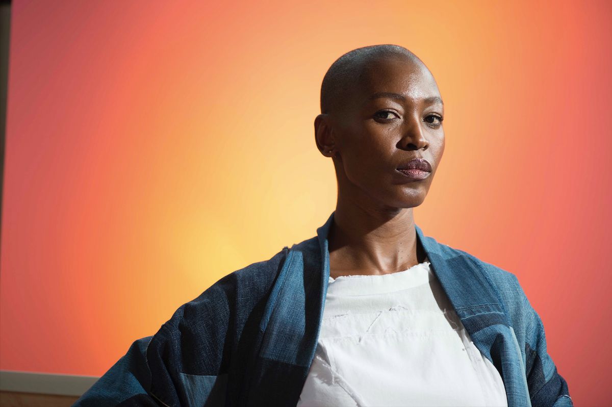 Billie Zangewa, 2020. Photo by Namsa Leuba. Courtesy the artist and Lehmann Maupin, New York, Hong Kong, Seoul, and London