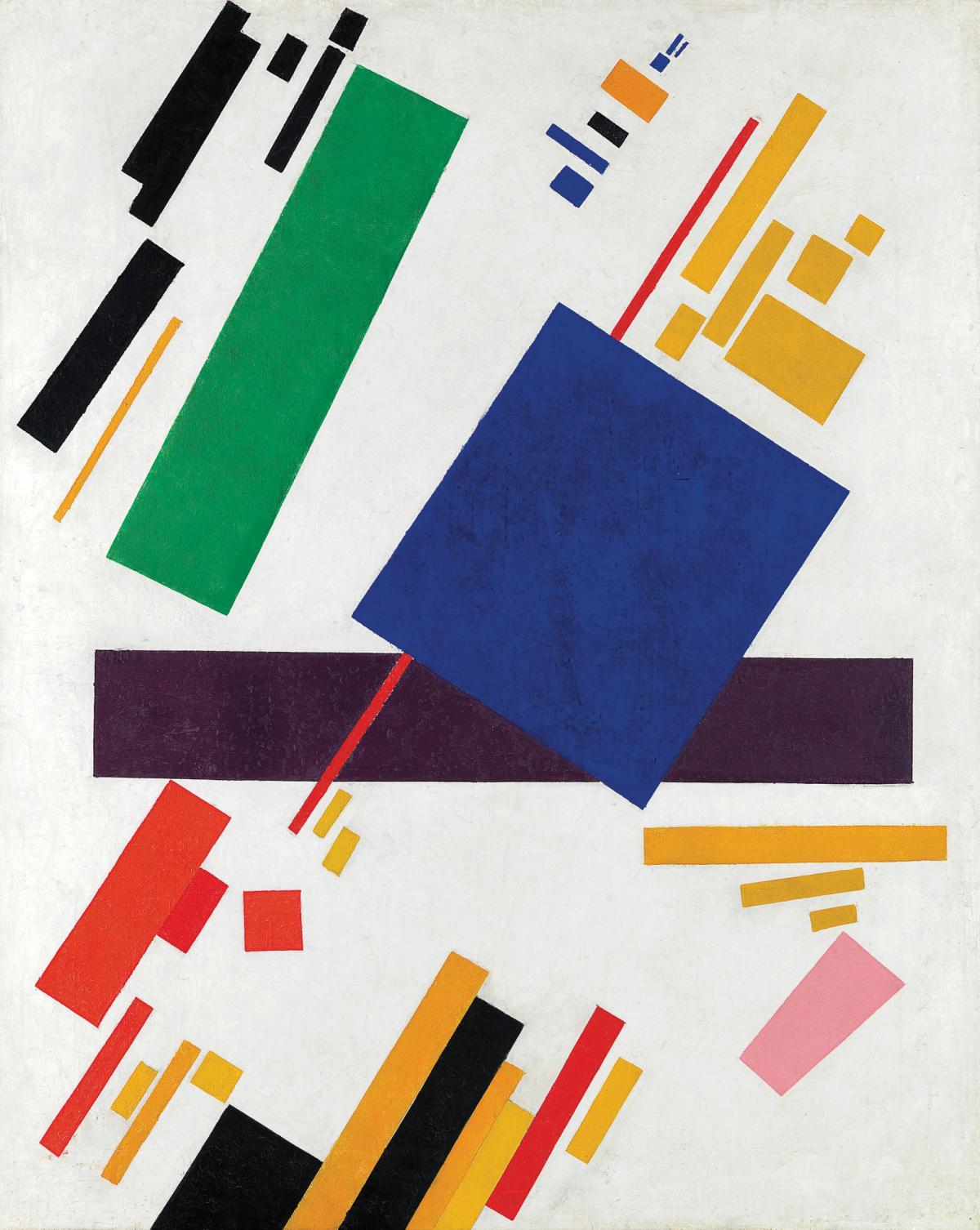 Kazimir Malevich's Suprematist Composition (1916), which made an artist record $85.8m at Christie's in May 2018 Christie's Images