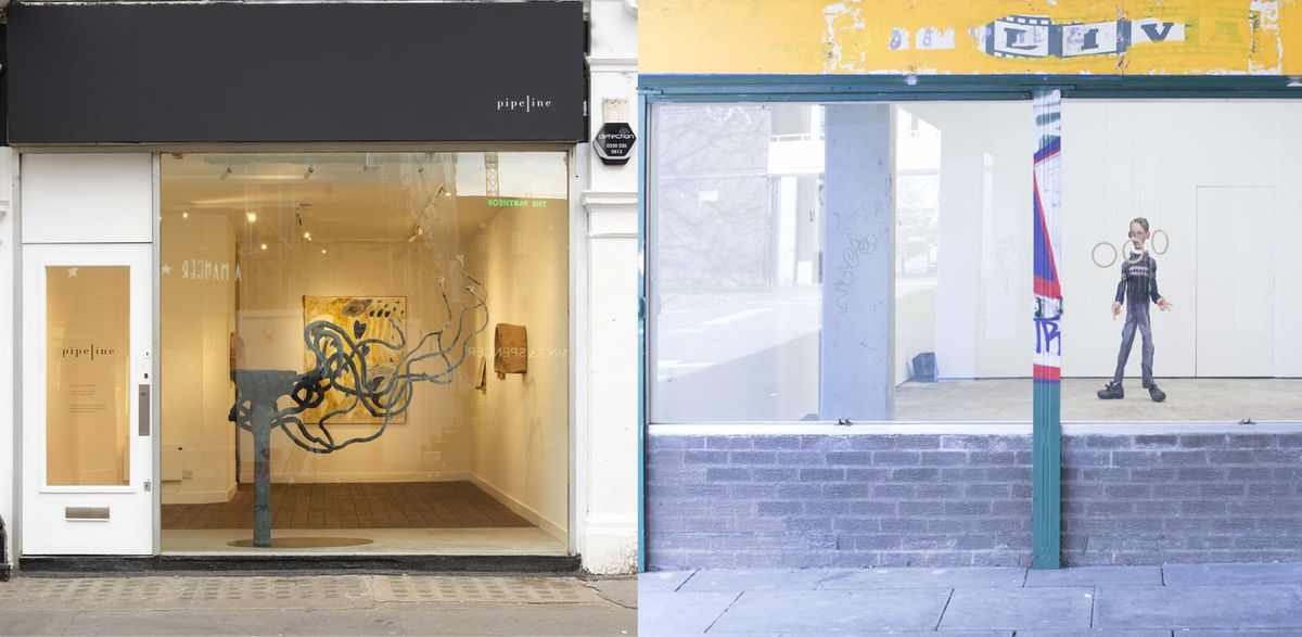 Pipeline in London (left) and Slugtown in Newcastle (right) will swap spaces this summer as part of a cultural exchange
Images courtesy of Pipeline/Slugtown
