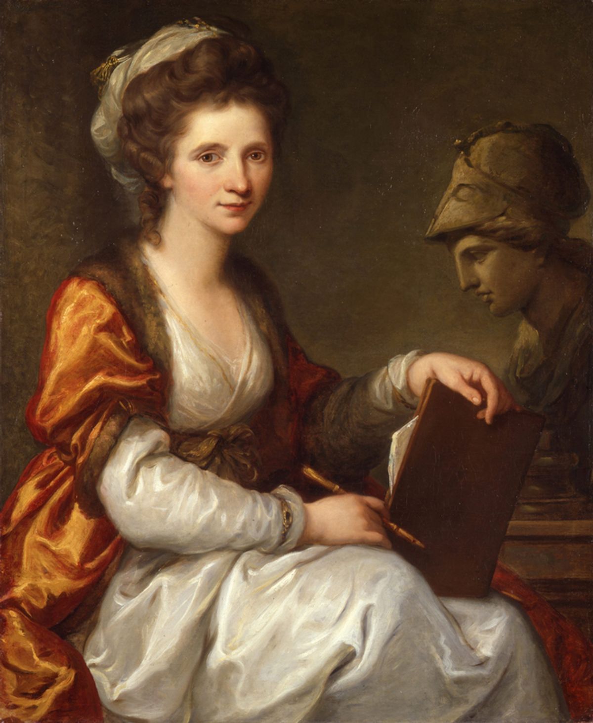 Angelica Kauffman, Self-portrait with the bust of Minerva (around 1784), was due to go on show at the Royal Academy of Arts © Photo: Bündner Kunstmuseum, Chur