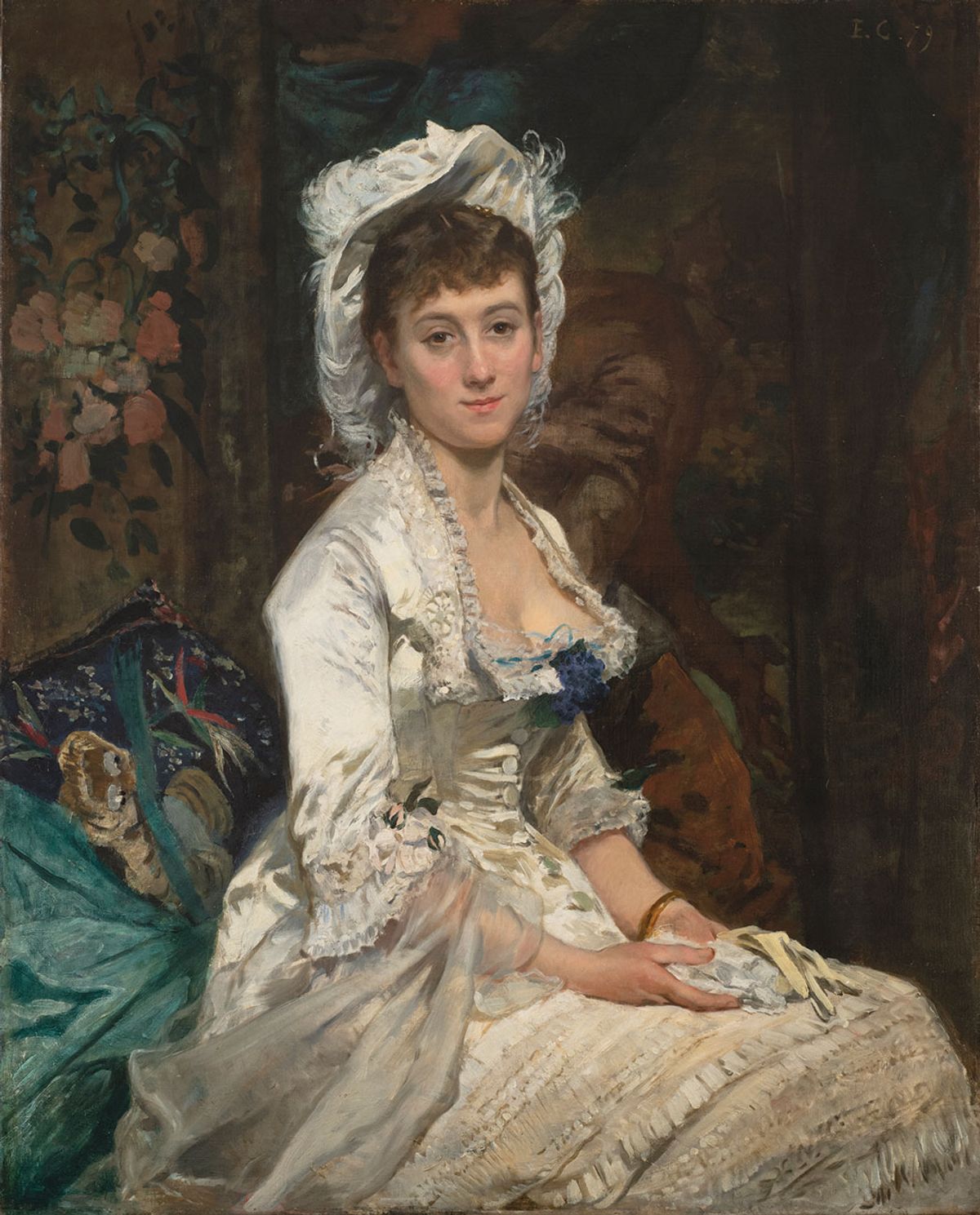 Eva Gonzalès, Portrait of a Woman in White (1879) is one of the works donated to the National Museum of Women in the Arts Photo: Lee Stalsworth