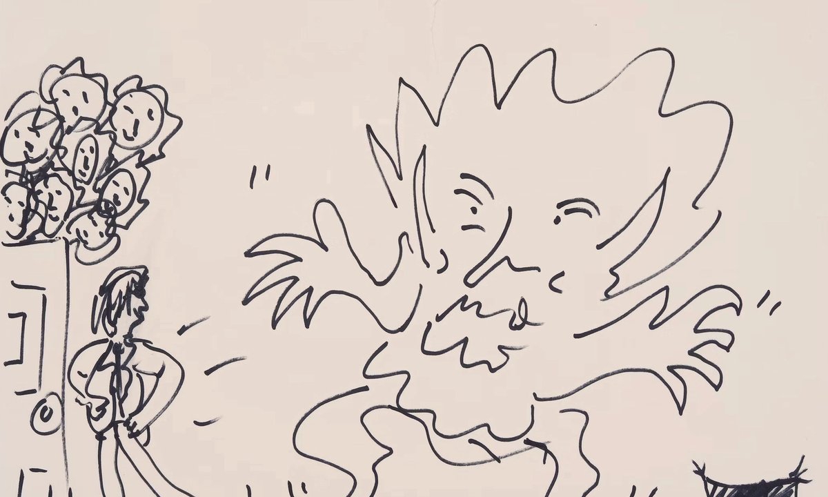 John Lennon drawing developing at public sale in California John Lennon drawing developing at public sale in California