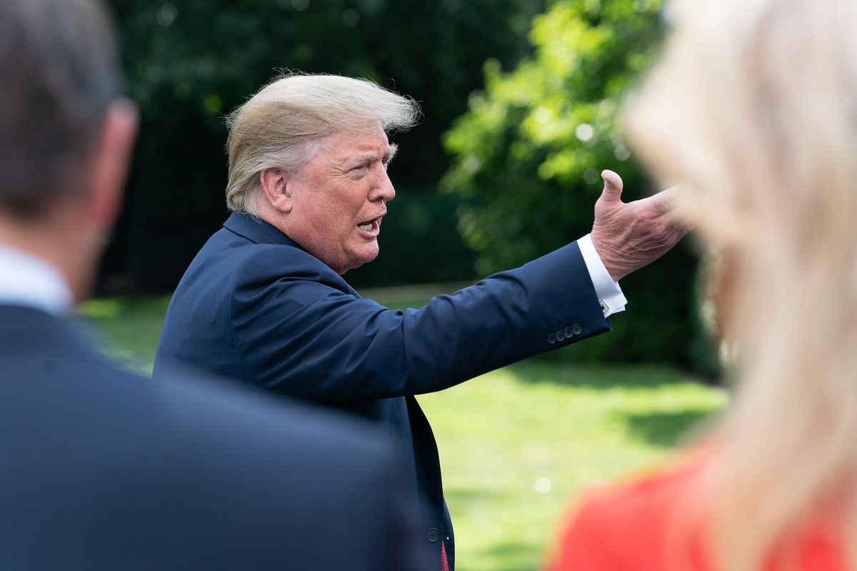 US President Donald Trump on the White House lawn in 2019 Official White House Photo by Joyce N. Boghosian, via Flickr