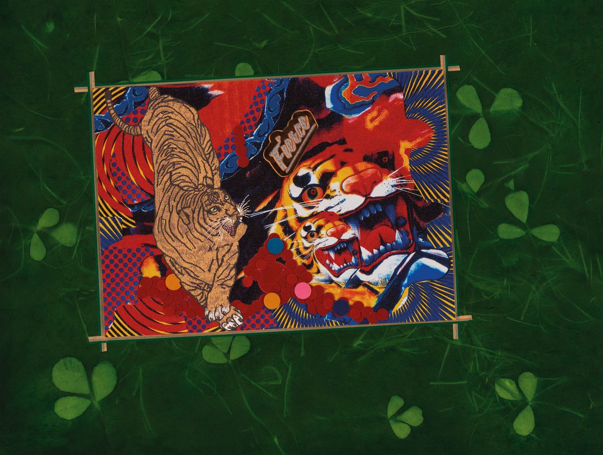 Chila Kumari Singh Burman's limited-edition print Fierceness in Scarcity (2021), commissioned by WWF for the Art For Your World campaign