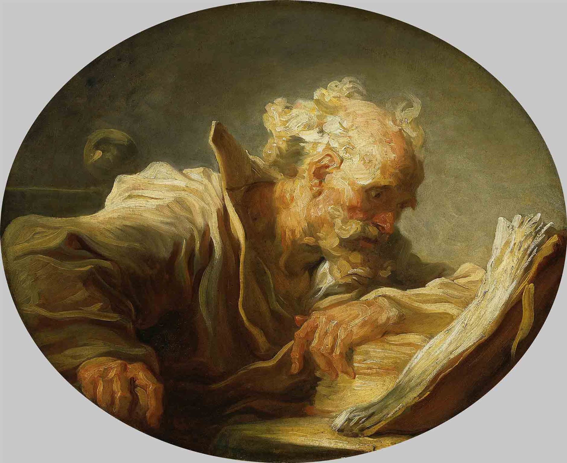 Jean-Honoré Fragonard's The Philosopher (around 1764) © Hamburger Kunsthalle / bpk. Photo: Elke Walford