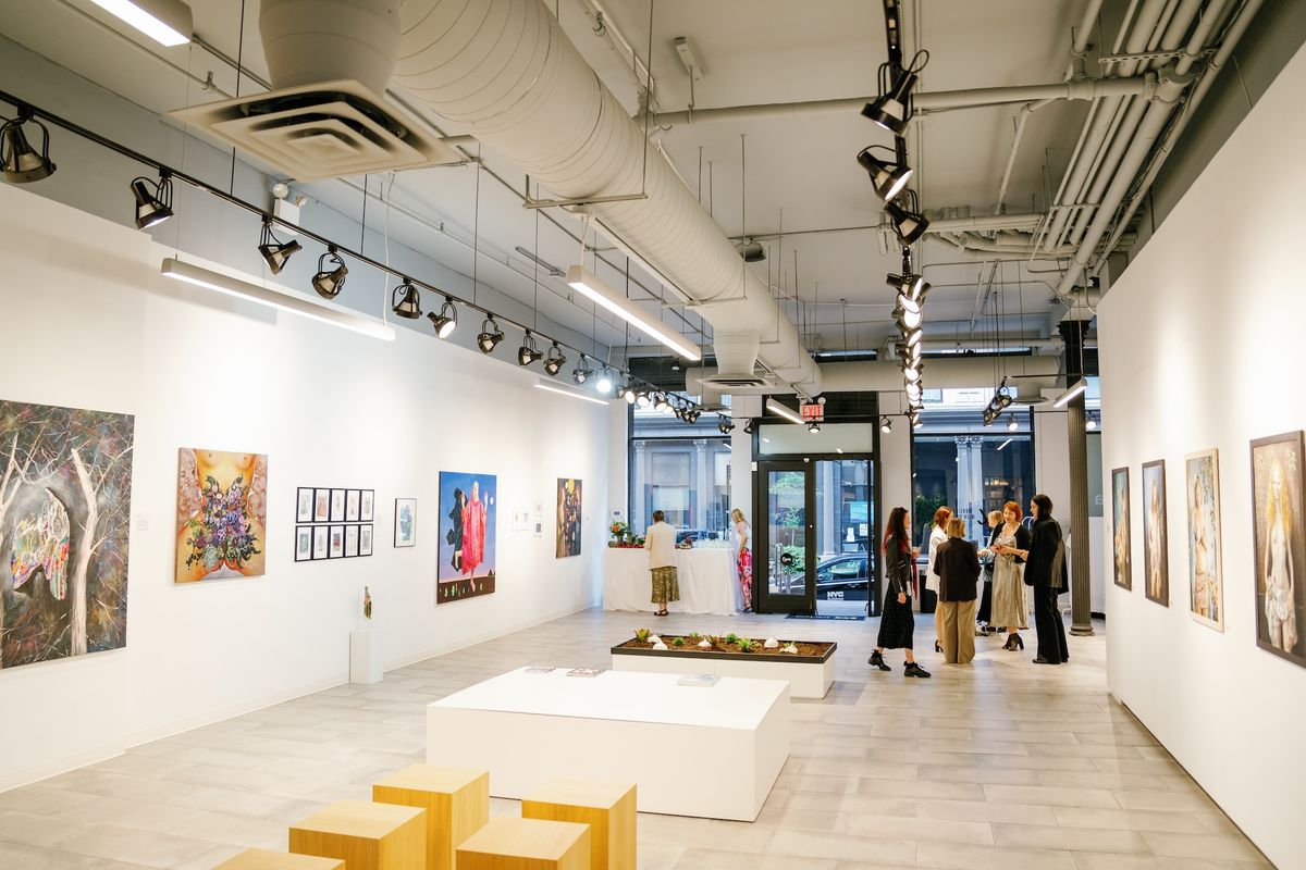 Installation view of Merging with the Garden at Mriya, New York Photo: Lukki Pics