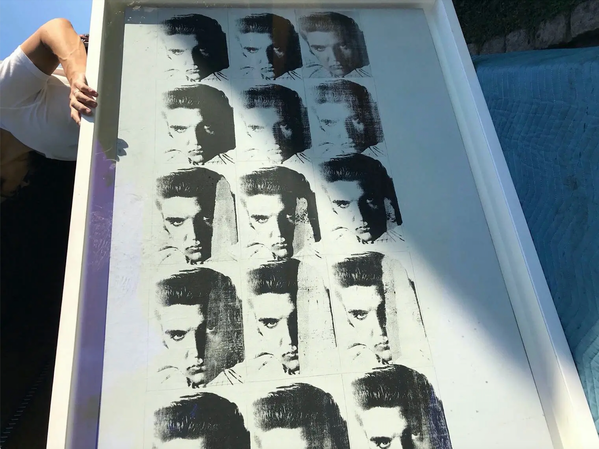 Andy Warhol's Elvis (21 Times) is one of five artworks that a lawsuit claims were badly damaged during a fire at Ron Perelman's estate in the Hamptons, New York. Courtesy of the New York State Supreme Court filing