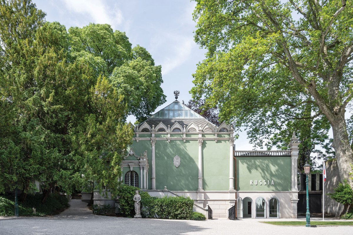 The Russian pavilion, which is likely to remain empty after the selected artists pulled out Photo: Marco Cappelletti