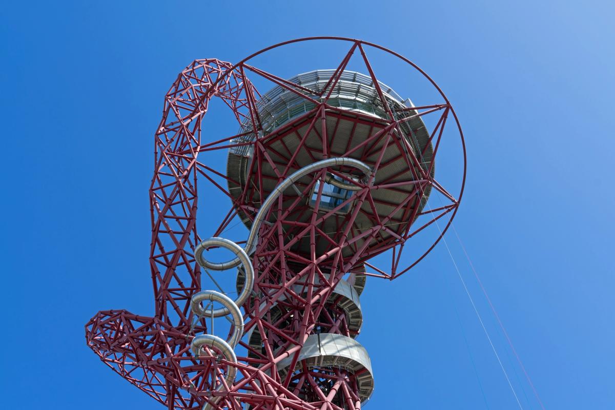 Anish Kapoor's ArcelorMittal Orbit in Stratford, London, is Britain's largest piece of public sculpture and incorporates the world's longest tunnel slide Photo: Travers - stock.adobe.com