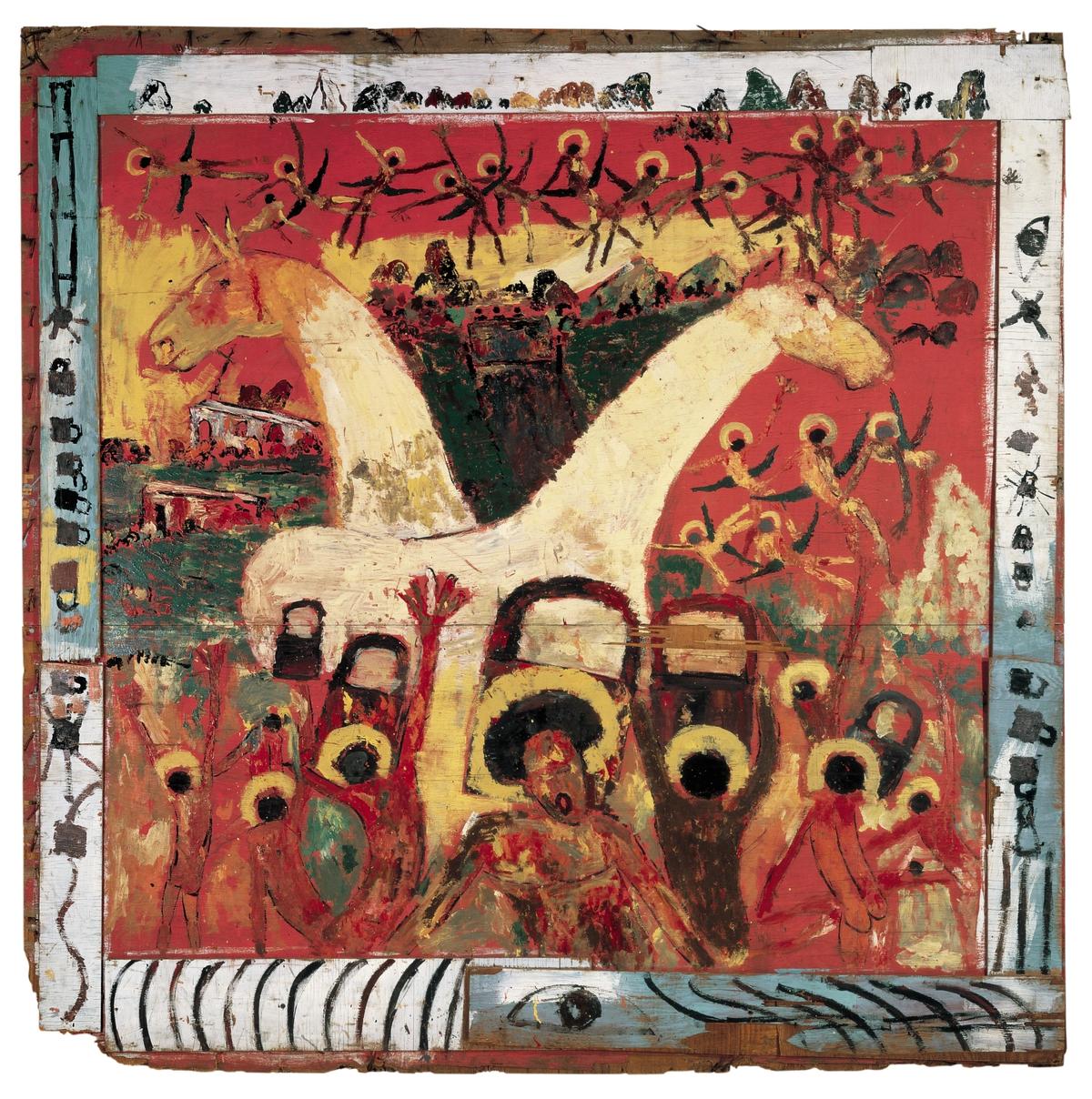 Purvis Young, Locked Up Their Minds (1972) 2018 Larry T Clemons / Gallery 721 / Artists Rights Society (ARS), New York