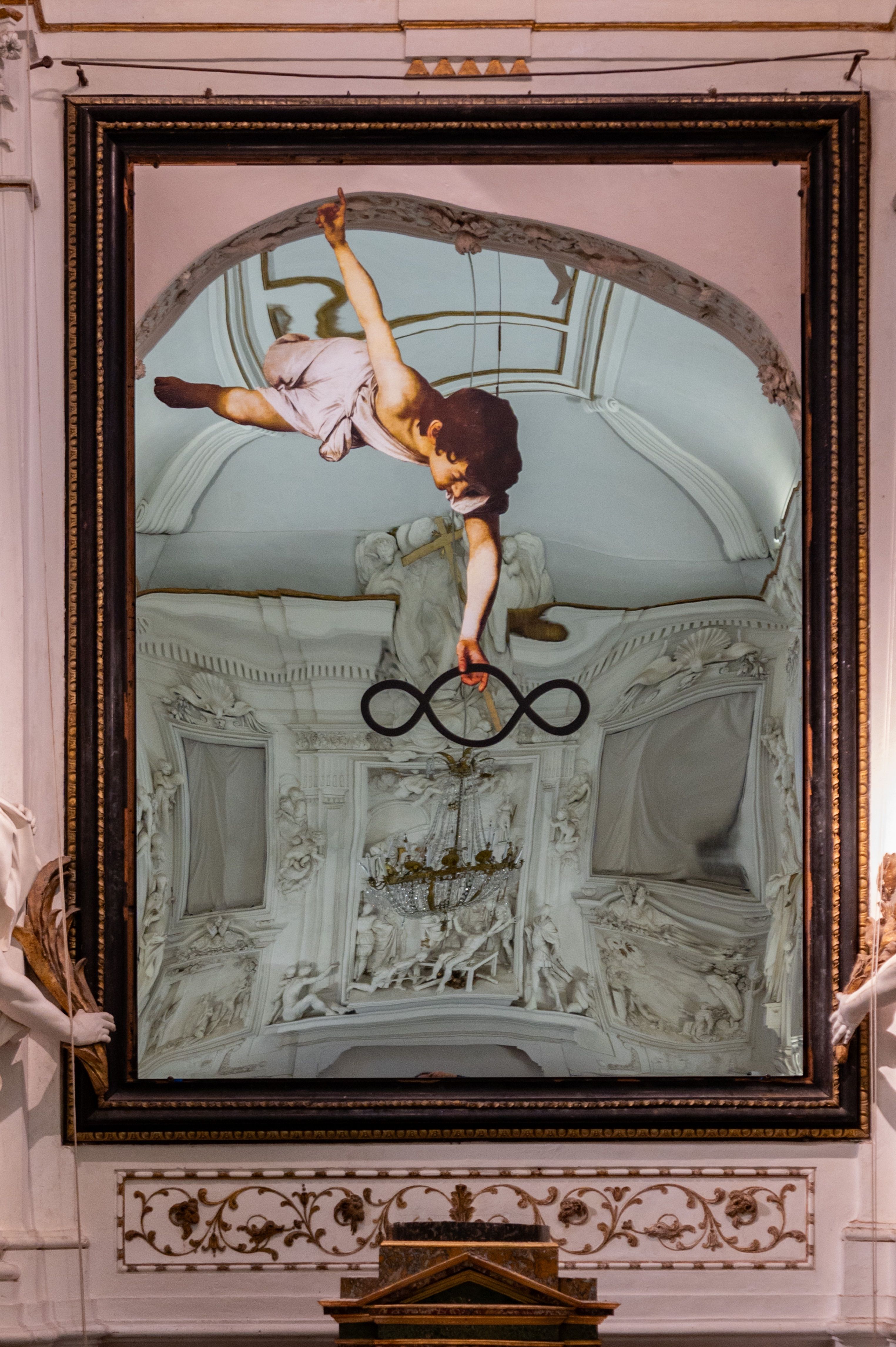 Michelangelo Pistoletto unveils his own version of stolen Caravaggio masterpiece in Sicily