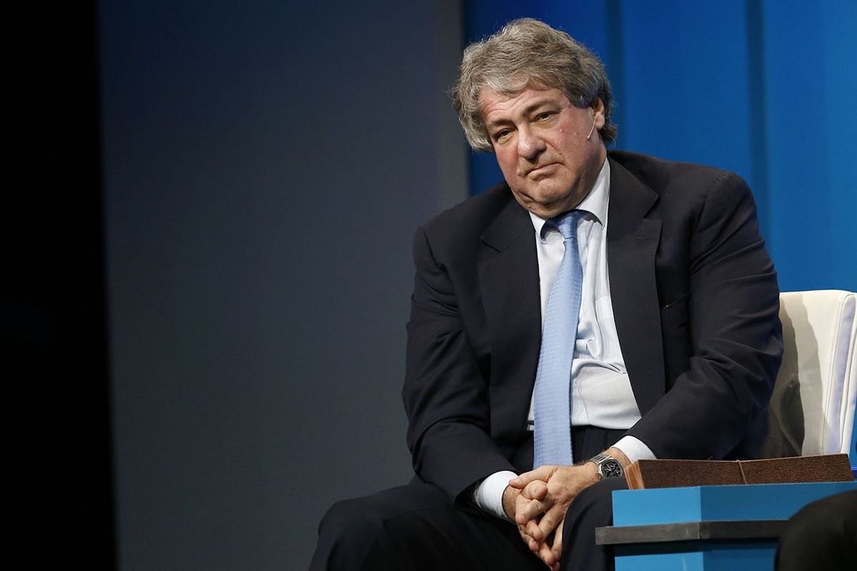 Leon Black speaking at a conference in 2015 Photo: Patrick T. Fallon/Bloomberg via Getty Images