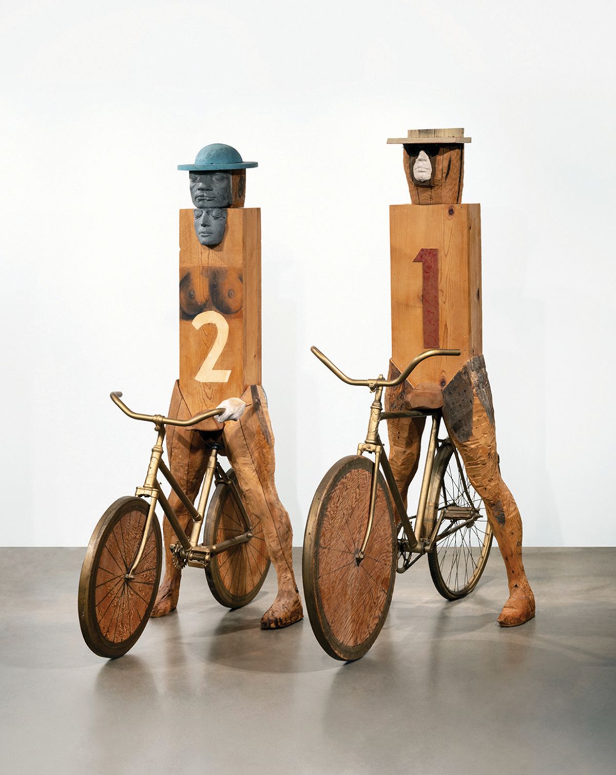 The Bicycle Race (1962-63) by the Venezuelan American artist Marisol, whose work is enjoying a posthumous surge in interest, is being offered from the Abrams collection with an estimate of $250,000 to $350,000
Courtesy Sotheby’s