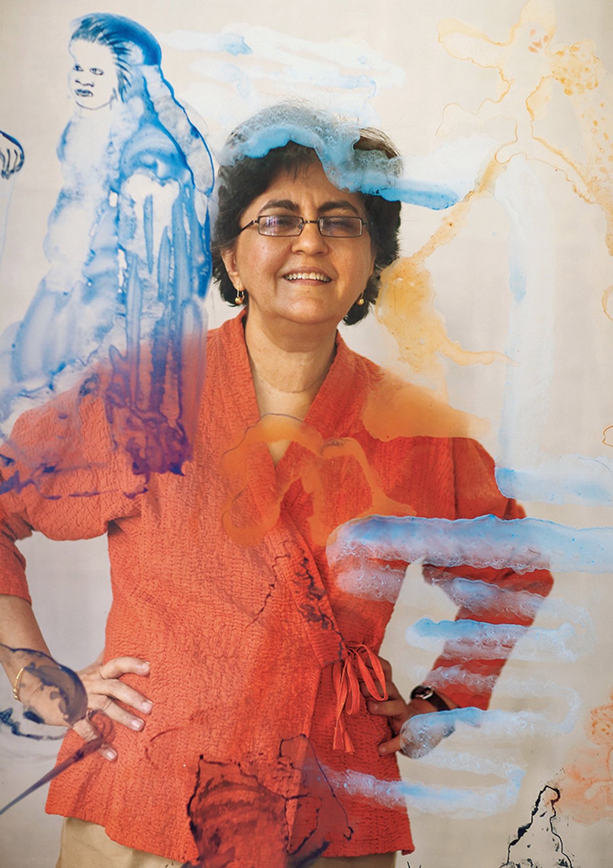 Nalini Malani’s wall drawings and plastic sheet paintings explore ideas including sectarianism Photo: Rafeeq Ellias; © Nalini Malani