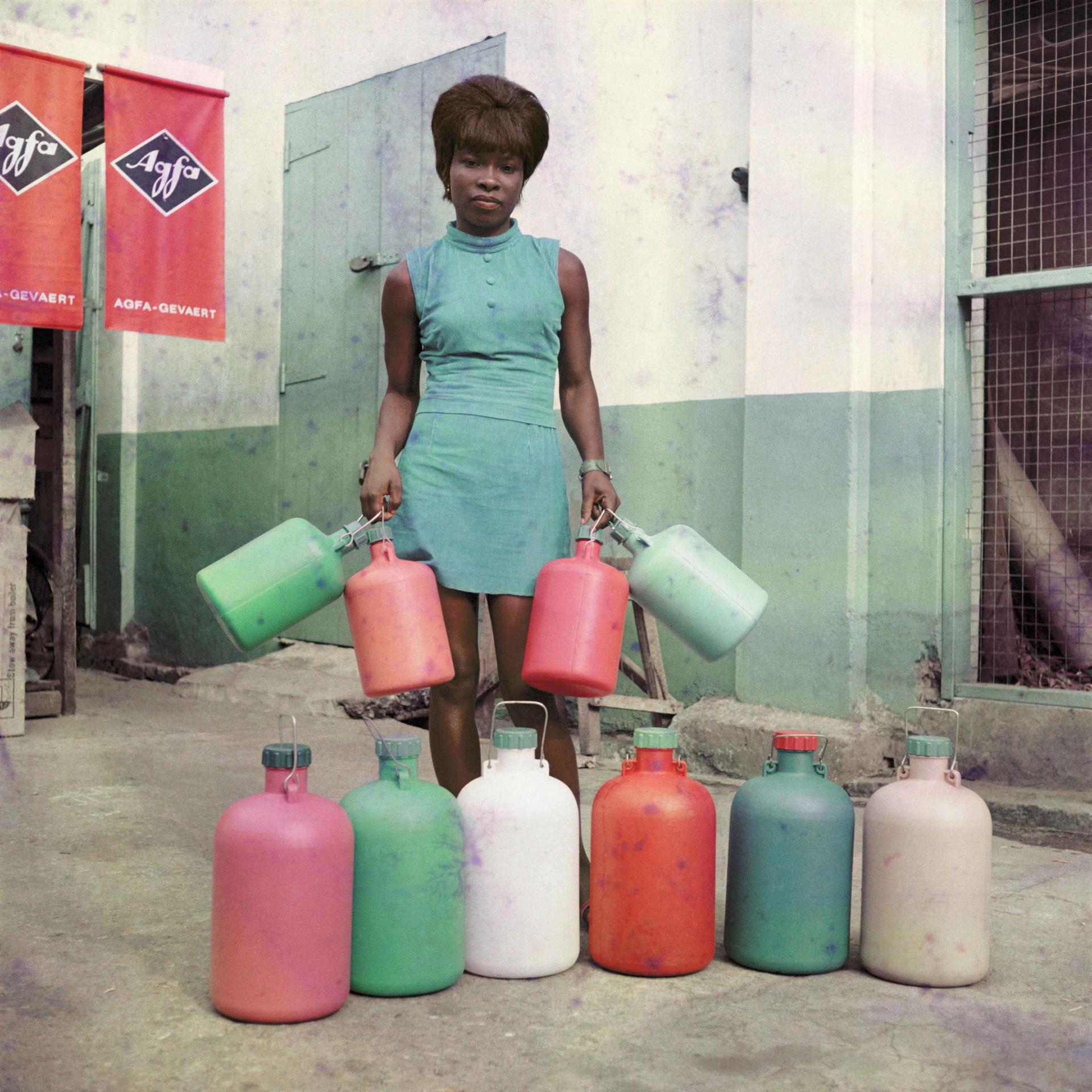 James Barnor's Sick Hagemeyer shop assistant, Accra (around 1971) Courtesy of Serpentine Galleries