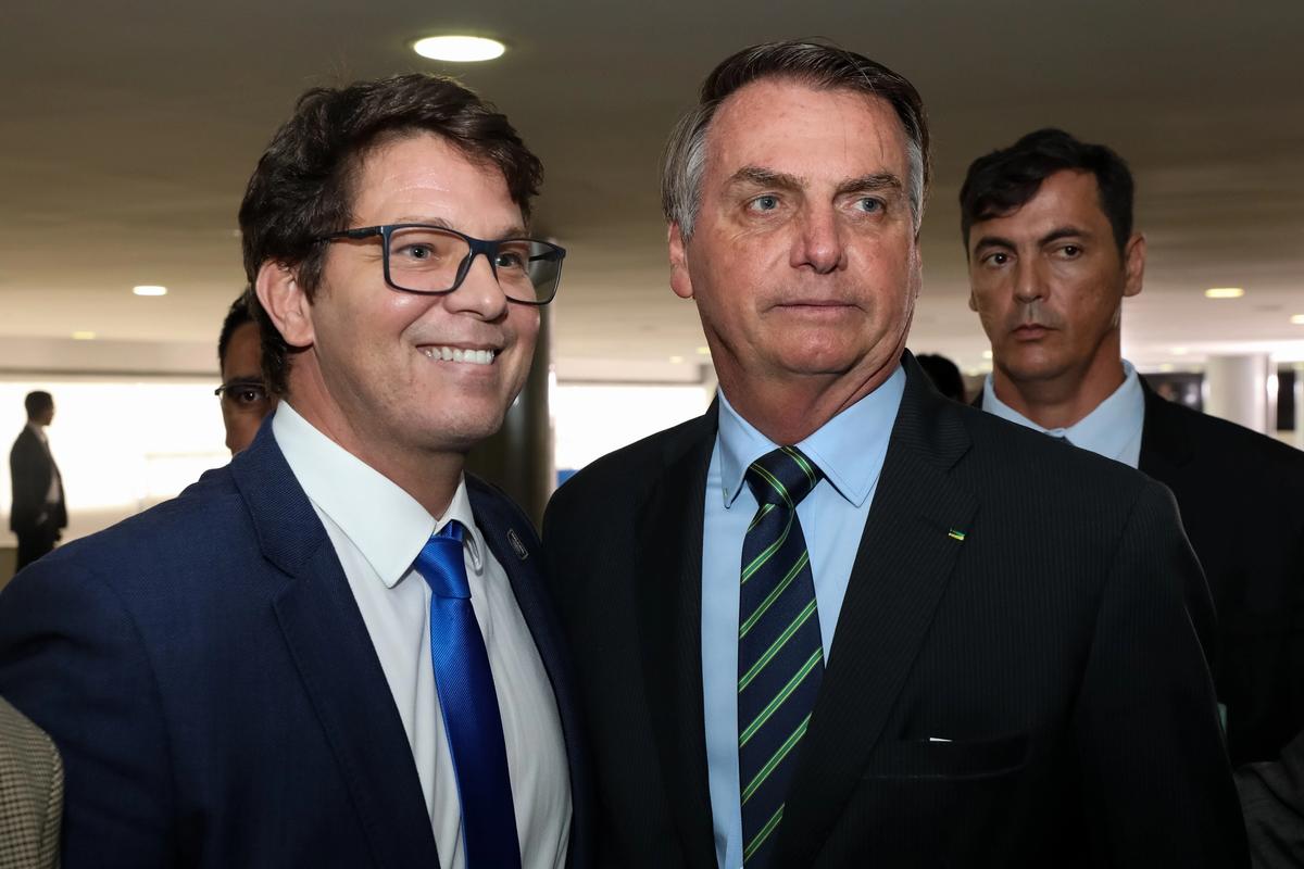 Mário Frias and President Jair Bolsonaro. Marcos Corrêa / PR