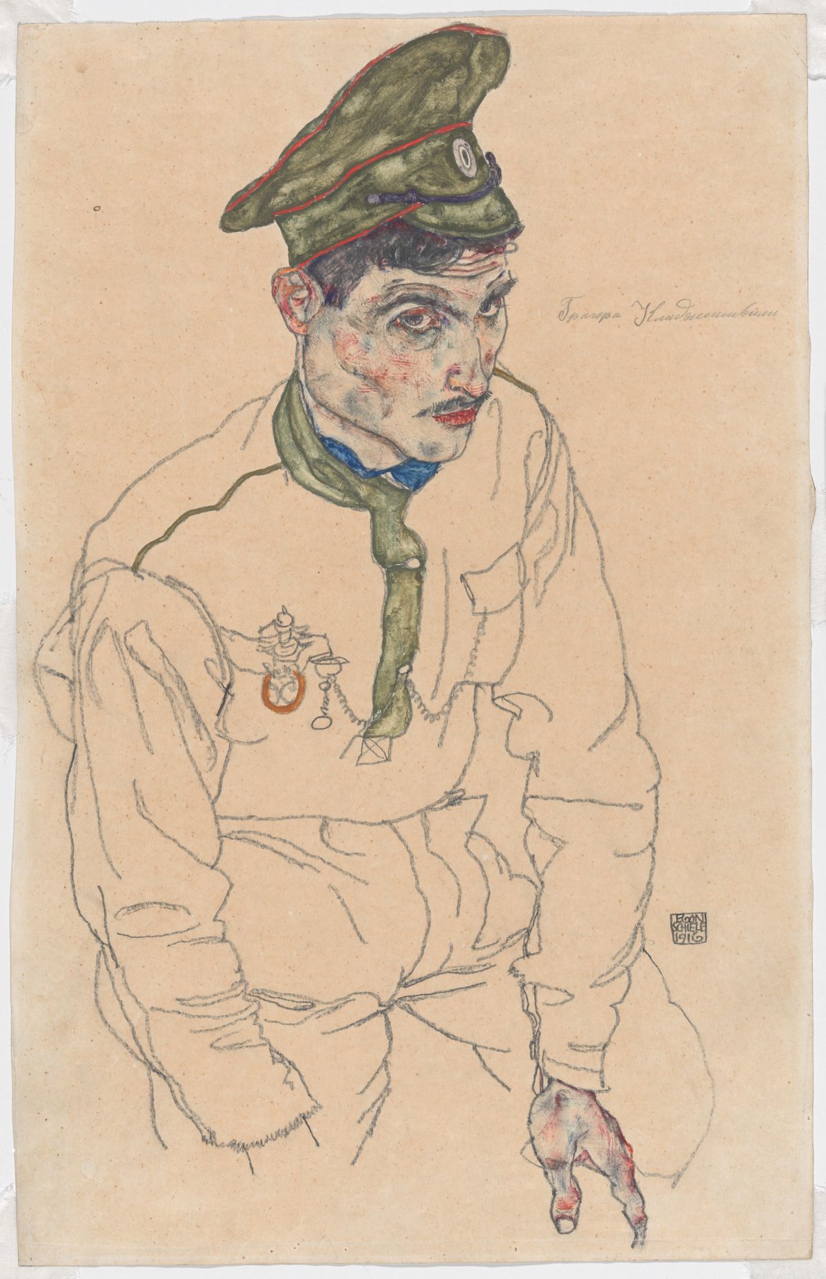 Egon Schiele, Russian War Prisoner, 1916 Courtesy the Art Institute of Chicago