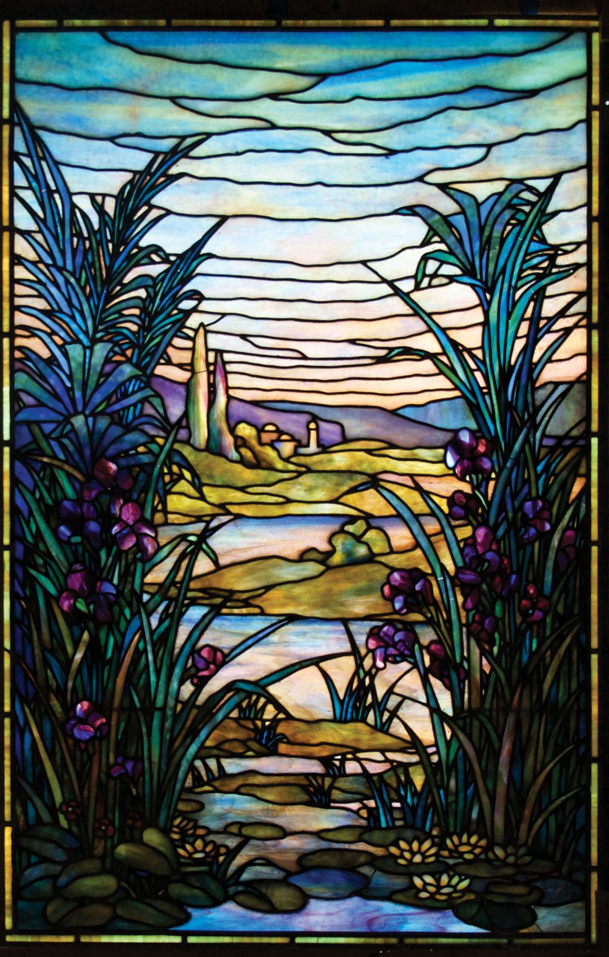The River of Life window used only commercially made glass