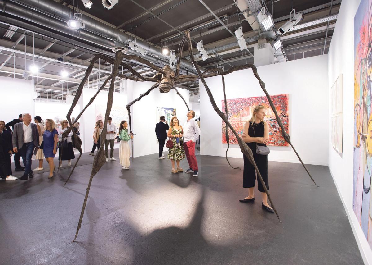 Louise Bourgeois’s bronze Spider (1996) at Hauser & Wirth sold for $40m in the first few hours of the VIP day at the fair Photo: David Owens