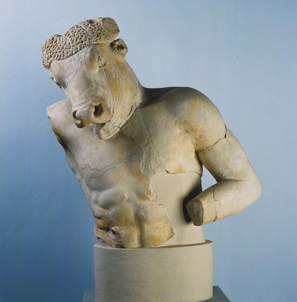 A first- to third-century marble minotaur is one of the spectacular finds in the show © Hellenic Ministry of Culture and Sports/Hellenic Organization of Cultural Resources Development