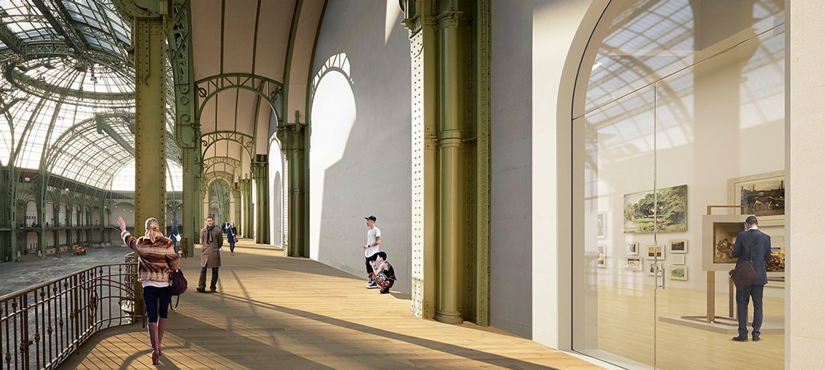 Digital rendering of the Nef balconies at the Grand Palais (2018) LAN
