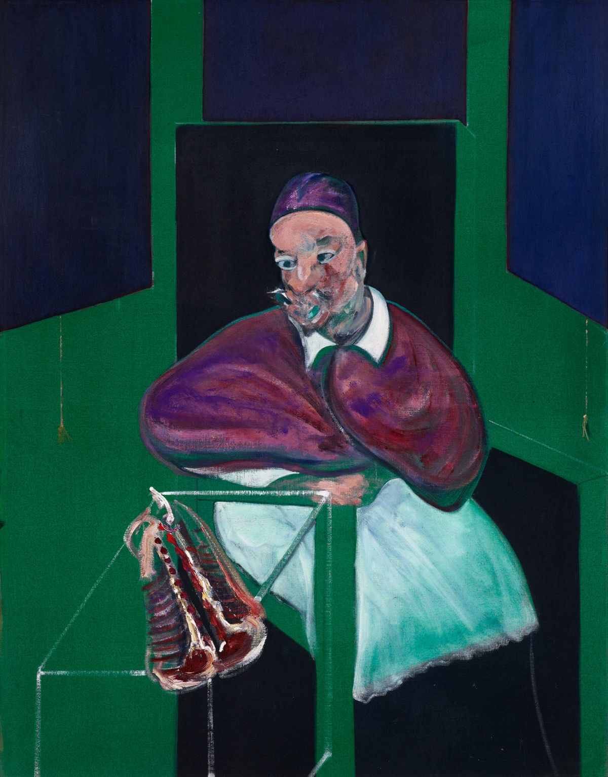 Some scientists suggest that Bacon’s device of distorting faces and bodies, as in Pope No. 2 (1960), produces neural, as well as aesthetic, shocks © The Estate of Francis Bacon