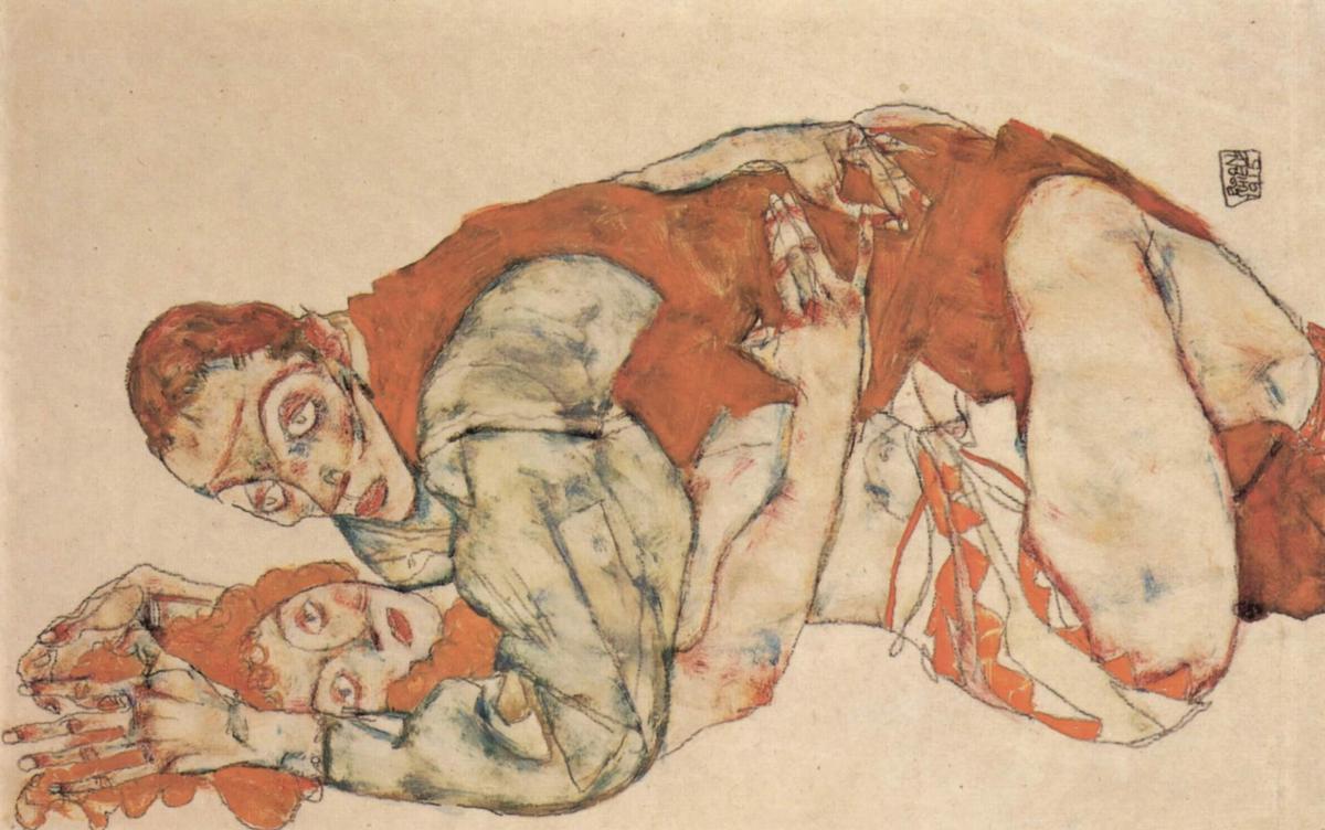 Egon Schiele, Liebesakt, Studie (1915) Leopold Museum; Vienna