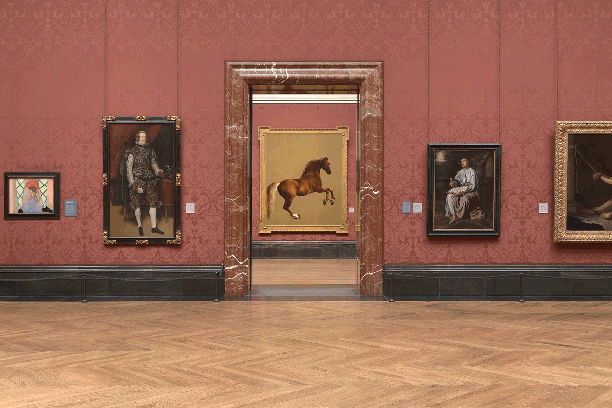 George Stubbs's Whistlejacket (around 1762) will retain its position at one end of the main enfilade
Photo: the National Gallery, London