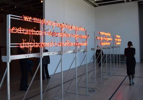  Neon work in Whitney Biennial features unexpected ‘free Palestine’ message 