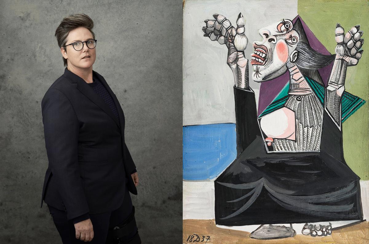 The comedian Hannah Gadsby is co-curating It’s Pablo-matic, which includes Pablo Picasso's The Supplicant Woman (1937) Photo: Ben King. Musée national Picasso Paris; © 2023 Estate of Pablo Picasso / ARS, NY; Photo: Mathieu Rabeau, © RMN-Grand Palais, Art Resource, NY