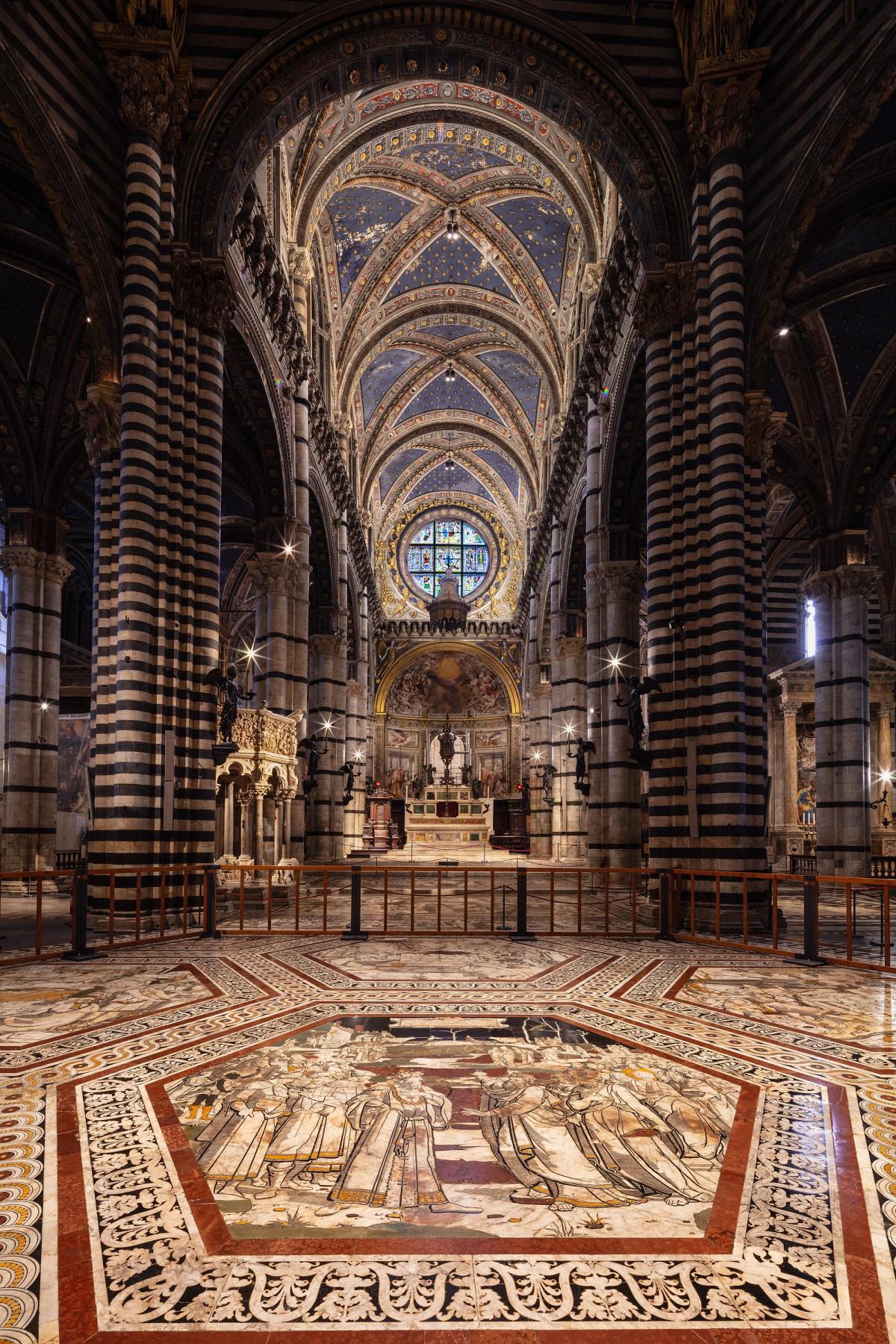 Siena's spectacular cathedral floor has been temporarily uncovered