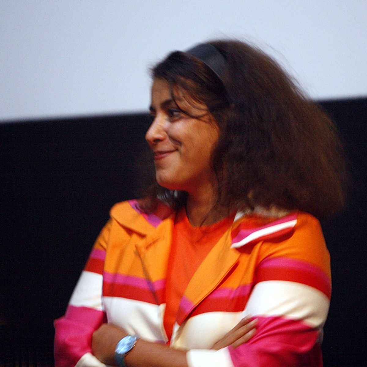 Marjane Satrapi during a premiere of her 2007 film Persepolis, for which she became the first woman to be nominated for the Academy Awards' Best Animated Feature category

Photo: Rama; Courtesy Wikimedia Commons
