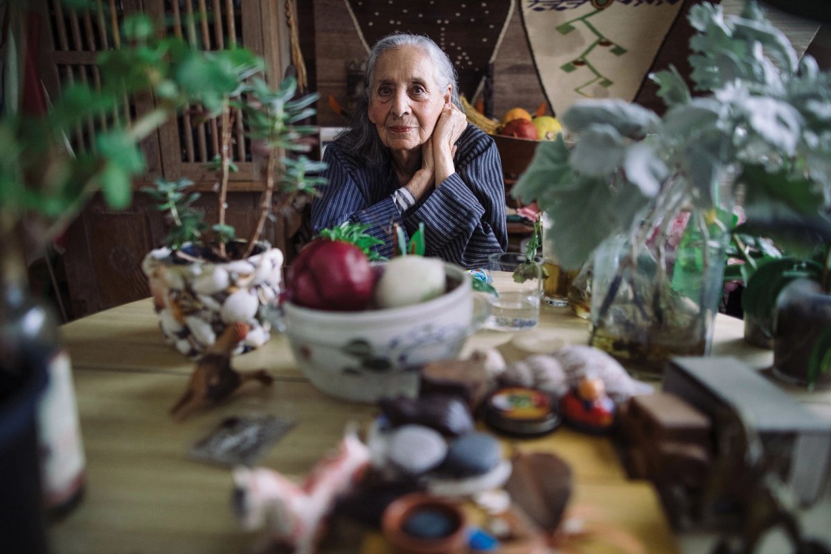 Luchita Hurtado in her Santa Monica home and studio Courtesy the artist and Hauser & Wirth. Photo: Oresti Tsonopoulos