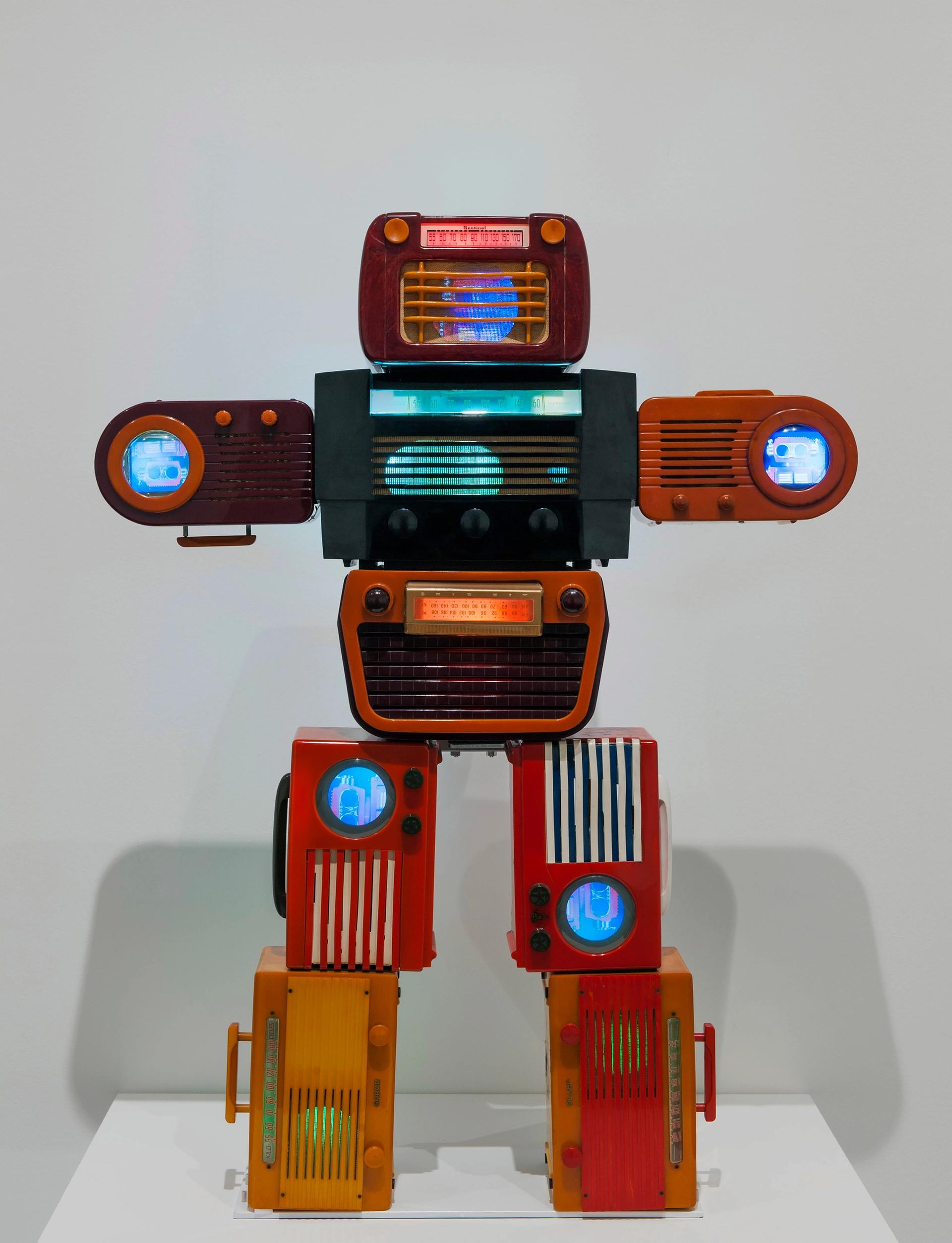 Nam June Paik's Bakelite Robot (2002). Part of the Tate collection, purchased with funds provided by Hyundai Motor Company © Nam June Paik Estate