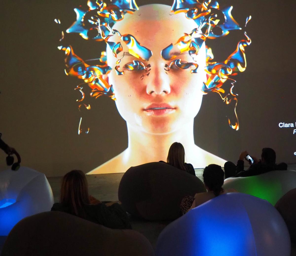 A video installation at the first Cadaf Miami in December 2019, Courtesy of Cadaf