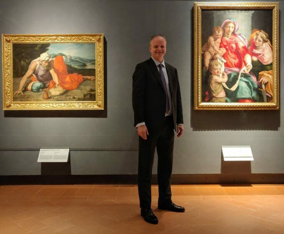 Eike Schmidt at the reopening of the Uffizi Galleries © Gallerie degli Uffizi