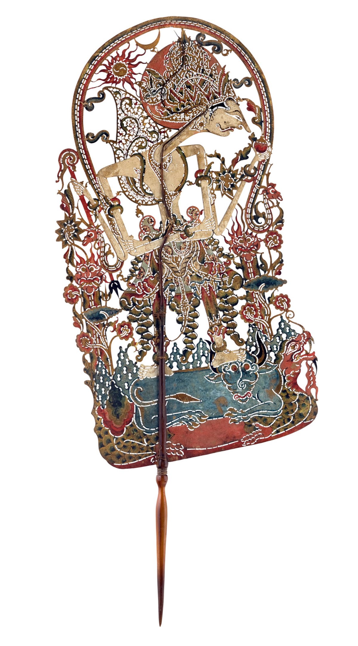 The image for men, the shadows for women: Batara Guru, a 19th-century East Javanese shadow puppet © Art Gallery of South Australia, Adelaide