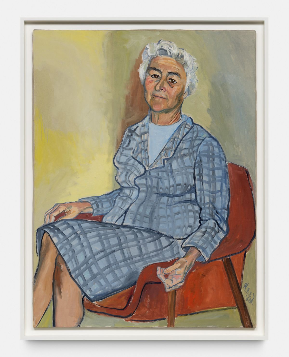 Alice Neel, Portrait of Muriel Gardiner Buttinger (1966) Courtesy The Estate of Alice Neel and Xavier Hufkens, Brussels