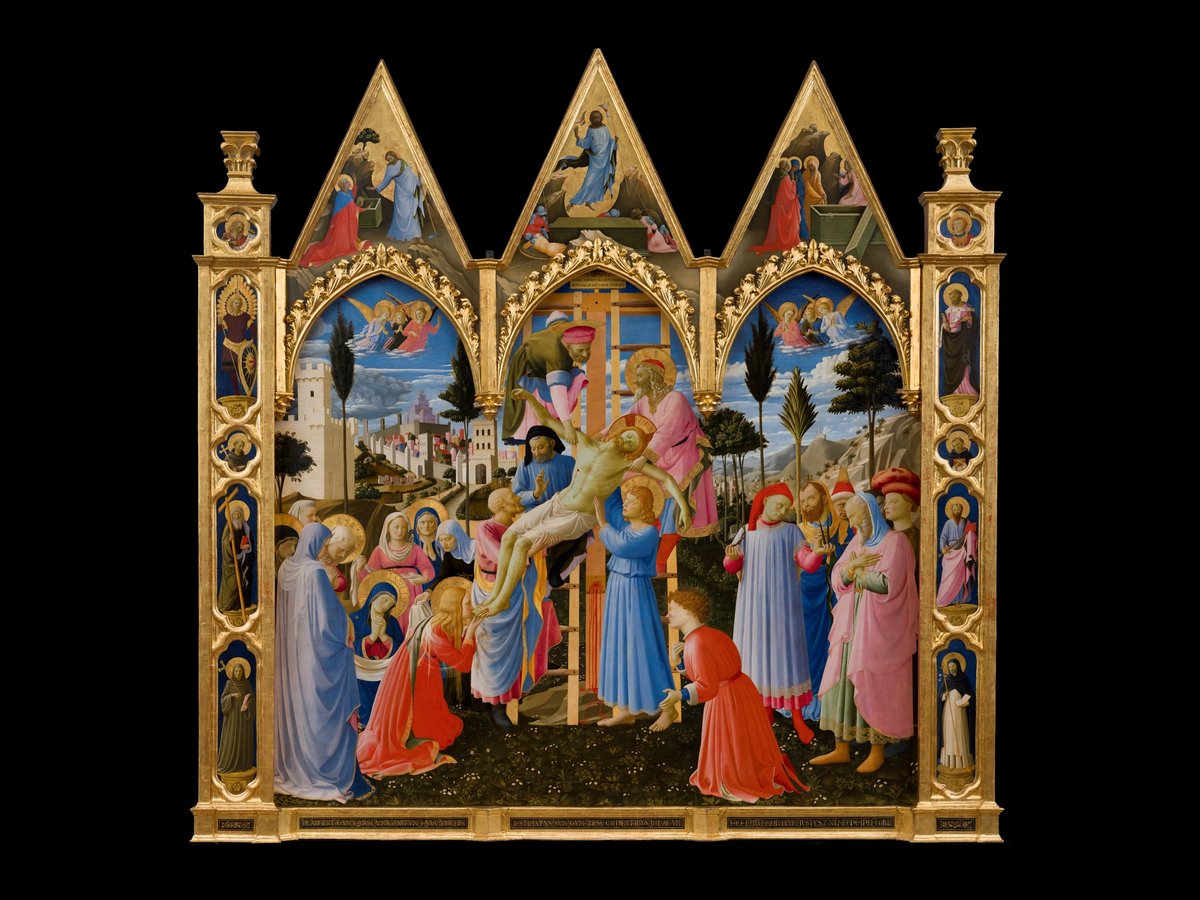 The Santa Trinita Altarpiece was commissioned by the Italian banker and politician Palla Strozzi for his family chapel. The identity of many of the figures in the painting are debated to this day Courtesy of Friends of Florence