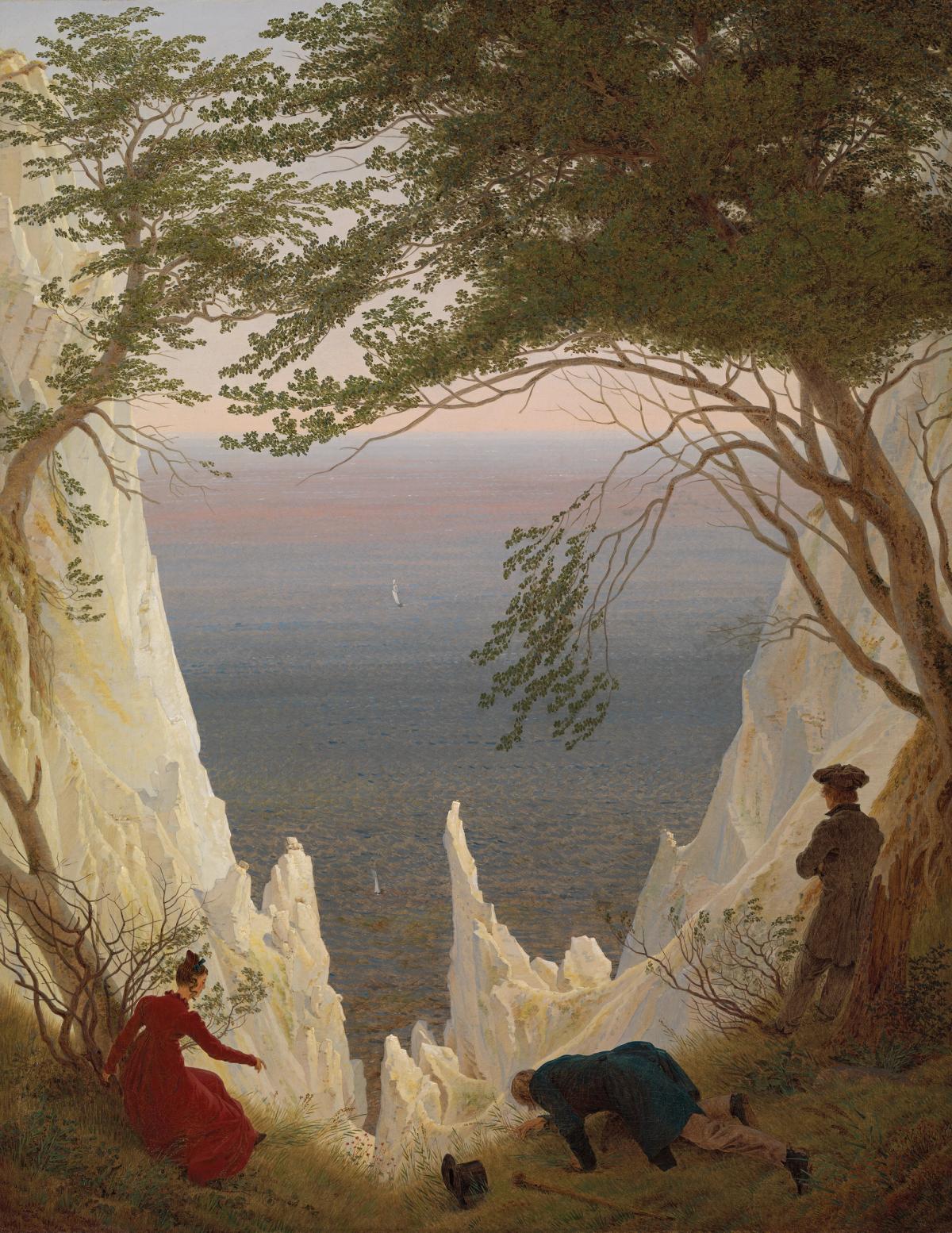 Caspar David Friedrich’s Chalk Cliffs on Rügen (1818) is not just a Romantic ecstasy but a picture within a picture that uses nature to show how art is made Photo: © SIK-ISEA, Zürich/Philipp Hitz
