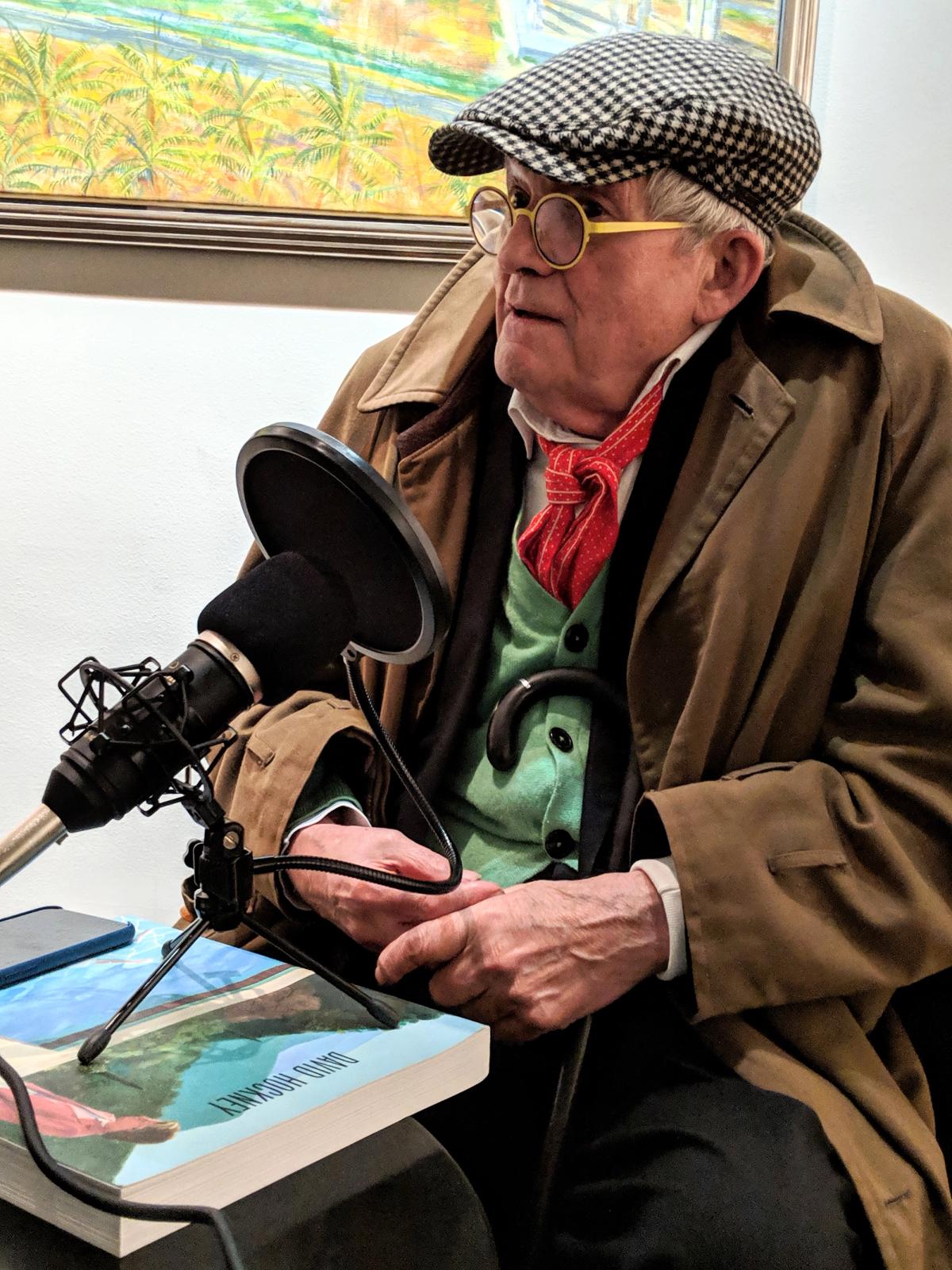 David Hockney speaking on The Art Newspaper podcast David Clack