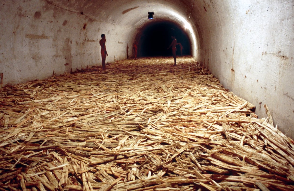 An installation view of the original performance of Tania Bruguera’s Untitled (Havana, 2000) Courtesy of the artist. Photo: Casey Stoll
